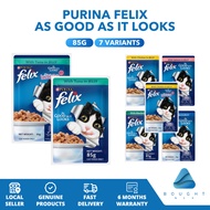 Purina Felix As Good As It Looks 85g - Kitten Tuna/Chicken, Adult Mackerel/Sardine, Healthy Cat Food