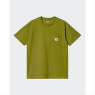 t-shirt carhartt wip pocket katun combed 24s - kuning lemon xl