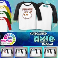 ❁ﺴCustomized Axie Infinity Raglan Shirts