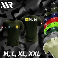 KAOS JERSEY PLN / SERAGAM PLN / BAJU LAPANGAN PLN / KAOS DINAS PLN  BAHAN DRYFIT MILANO