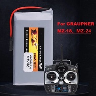 3.7V 4400mAh 8C Lipo Battery For GRAUPNER MZ-18 MZ-24 RC Batteries MZ18/MZ24 Model Aircraft Remote C