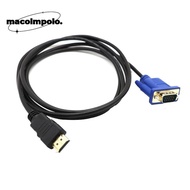 1.8M 6FT Converter Professional High Definition Multime HD To VGA for HDTV PC Laptop