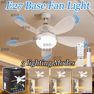 E27 Ceiling Fan Light With Remote Control 3 lighting modes Dimming Lighting Silence Bedroom Live Roo