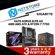 PWP GIGABYTE X670 AORUS ELITE AX ATX & AMD RYZEN 7 7700 PROCESSOR