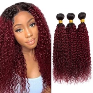 1B99J Bundles Ombre Kinky Curly Human Hair Bundles 8A Grade Brazilian Unprocessed Virgin Hair 3 Bund