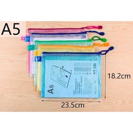 Chihui Thickened A5 File Bag A5 Zipper Bag Waterproof Grid Bag A5 Information Bag A5 Conference Bag 