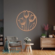 Dezayn MUJI Style Three Tulips T -01 3D Wall Decor 3D Wall Sign Home Decoration Art Mural Custom Wal