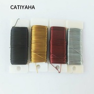 CATIYAHA Floral Paddle Wire, 22 Gauge Ribbon Making Florist Green Wire, DIY Flexible Floral Arrangem
