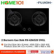 Fujioh 2 Burners Built-In Gas Hob FH-GS6520 SVGL - LPG / PUB