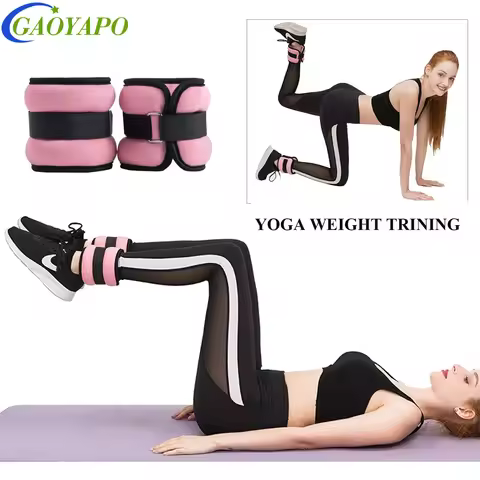 1Pair Adjustable Ankle & Wrist Weights (0.5kg/1kg) - Neoprene Leg Arm Straps for Running, Yoga - Str