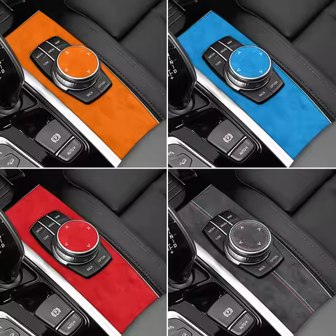 Made of Alcantara For BMW X3 G01 G08 X4 G02 Center Console Multimedia Switch Knob Trim Frame Sticker