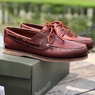 [READY STOCKS ORIGINAL] LOAFER TIMBERLAND 2EYE CLASSIC BOAT SHOES UNISEX RED WINE BOOTS SLIP ONS MAROON CHERRY MARY JANE