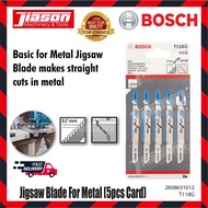 BOSCH 2608631012 (T118G) Jigsaw Blade For Metal (5 pcs Card)
