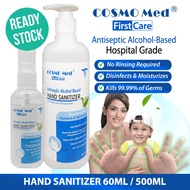 Cosmo Med Hand Sanitizer 500ml [Pump head]  Alcohol 70% min *Assure*Bactishield*Hospicare*Walch*Dettol*Schulke*Hygin.X*Hygin-X