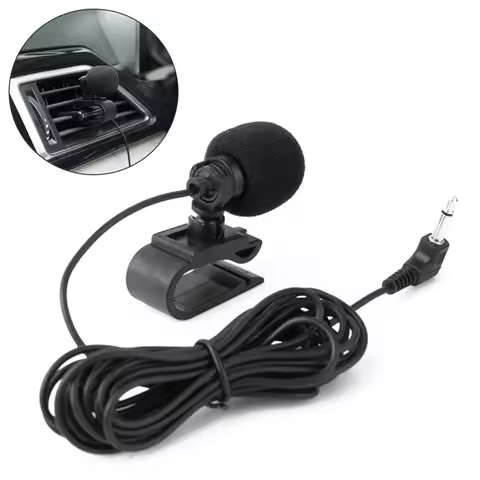 3m 3.5mm Car Navigation External Microphone Audio DVD Positioning Intercom Bluetooth External Car Pa
