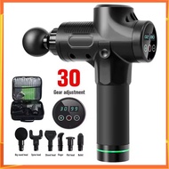 Massage Gun 6 Heads 30 Modes Noise Reduction Fascial Gun Muscle Relax Muscle Relief Body Massage Gun