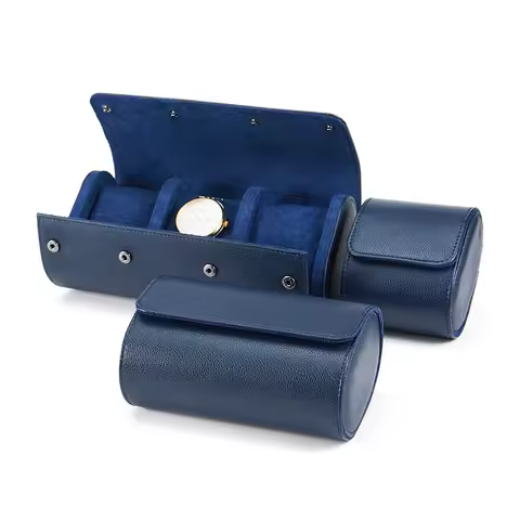 Embers Leather Watch Roll 1 2 3 slots Luxury Genuine Watch Storage Box Travel Bag Watch Case Gift Bo