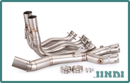 [JINDI] สำหรับยามาฮ่า YZF-R1 MT10 2015-2021ปีระบบท่อไอเสียเต็มรถจักรยานยนต์ท่อไอเสียกลางท่อหัวหน้า ☆