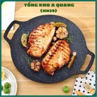 Cast iron pan SIZE 34, stone baking pan non-stick pan size 34 cm Korean non-stick stone pan chao da 