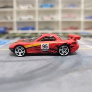 MERAH HOT WHEELS LOOSE 95 MAZDA RX7 DRIFT RED TAMPO NO 95