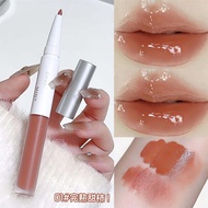 ลิปสติกดับกลิ่นมินท์สองหัว Sweet Mint Double Head Essential Lip Glaze Lip Liner Waterproof Long-last