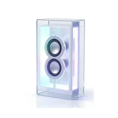2026 New Portable Transparent Speaker, Dual Driver Bluetooth Audio, RGB Ambient Light, Wireless Spea