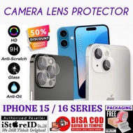 (Free: Tools) iPhone 16/15 Plus Pro Max Set 2/3pcs Anti Scratch Crystal Glass Camera 4K HDR Rear Cam
