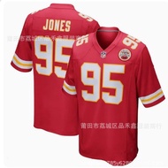 Same Day DeliveryNFL Kansas City Chiefs Kansas City Chiefs Male No. 95 Jones Rugby Jersey RPYH