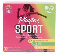 Playtex - 運動型衛生棉條 混合裝 32's (一般流量 + 多流量 + 特多流量）
