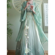 Hanfu 汉服  古装 中国风传统服装Hanfu Ancient Costume Hanfu Suit Made in Song Dynasty Hanfu Changkan Temple Waist-Length Pleated Skirt