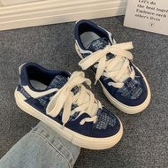 Women's Thick-Soled Fur Canvas Skate Shoes