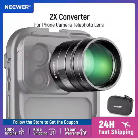NEEWER 2X Converter for Phone Camera Telephoto Lens 240mm Teleconverter For NEEWER Phone Cage iPhone