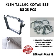 KLEM TALANG KOTAK PVC ISI 25 PCS CANTOLAN GANTUNGAN PIPA PROMO DISKON TERLARIS BAHAN BESI TEBAL HARG