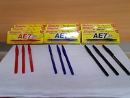 Pulpen Standard ae7 pen alfa tip 0.5 pena bolpen hitam biru merah
