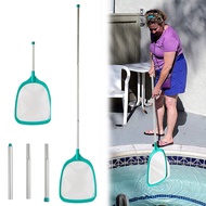 【Arrive 1-3 Days】Swimming Pool Leaf Skimmer Net with 3 Aluminum Alloy Pole Sections Leaf Rake Net fo