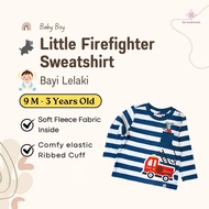 IBE Baby Boy Liegelind Sweater Little Firefighter Blue _ 9 Months - 3 Years Old /  74 - 92 CM
