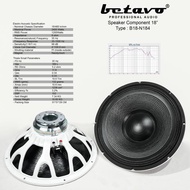 terlaris Speaker komponen Betavo 18 inch B18-N184 White Series