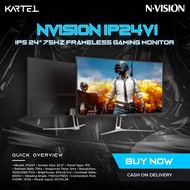 NVISION IP24V3 1080p 24 inch IPS Frameless 5ms 75hz Gaming Monitor