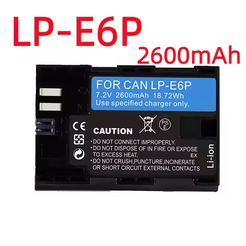 2600mAh LP-E6P LP E6P Cameras Battery or Charger For Canon R5 Mark II R6 R7 5DS Mark II 6D Mark II 9