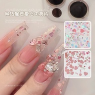 Nail Art Sequins Glitter powder Starburst star love pink macaron color Decoration Glitter Accessorie