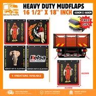 42CM X 46CM REAR RUBBER MUDFLAP 3/5/7 TON LORRY [PRICE FOR 1 PC] TRUCK TRAILER (FREE GIFT)