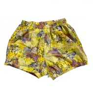 Yoga Shorts Pure Cotton Iyengar Floral Print Fresh Colorful Pants with Pockets Fashion Tape Leg Adju
