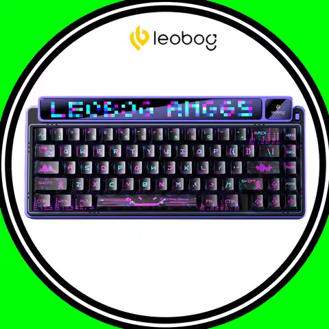 LEOBOG AMG65 Mechanical Keyboard With TFT LED Screen 3mode RGB Hot Swap Gaming Keyboard Custom Compu
