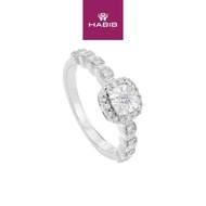 HABIB Halo Diamond Ring in 375/9K White Gold 264840922(WG)