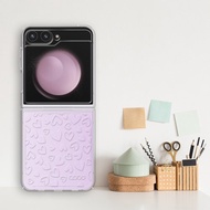 Samsung Flip6/Flip5 5G 浮雕感輕薄軍規防摔手機殼-愛心