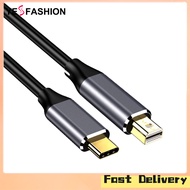 Yesfashion USB C To Mini DisplayPort Cable High Resolution 4K 60hz Connector For Desktop Laptop Projector Monitor Phones 1.8M