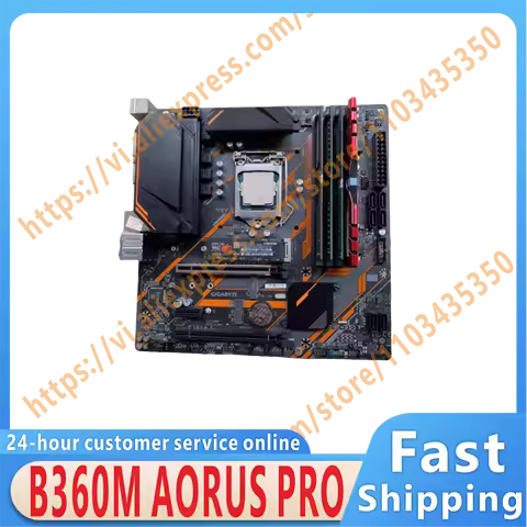 B360M AORUS PRO motherboard 64GB DVI HDMI 3 * M.2 LGA 1151 DDR4 Micro ATX B360 100% tested normal