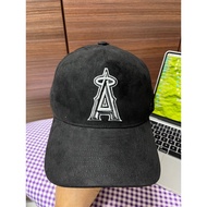 47 MVP DT LA Angels UltraSuede Black Adjustable Strapback
