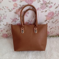 tas fossil kulit jeruk coklat selempang lokal murah
