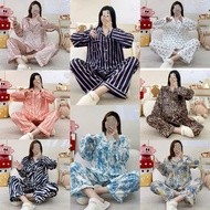 Piyama Wanita Setelan Wanita Baju Tidur Wanita Piyama Import  PP Kerah Bludru